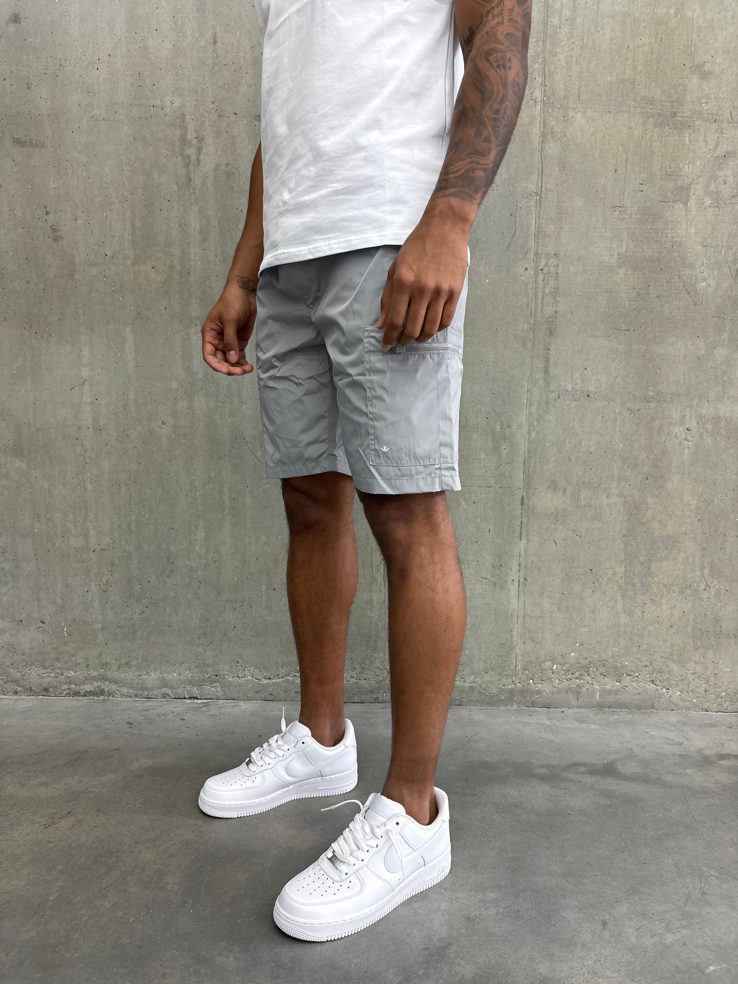 Light Grey Combat Shorts