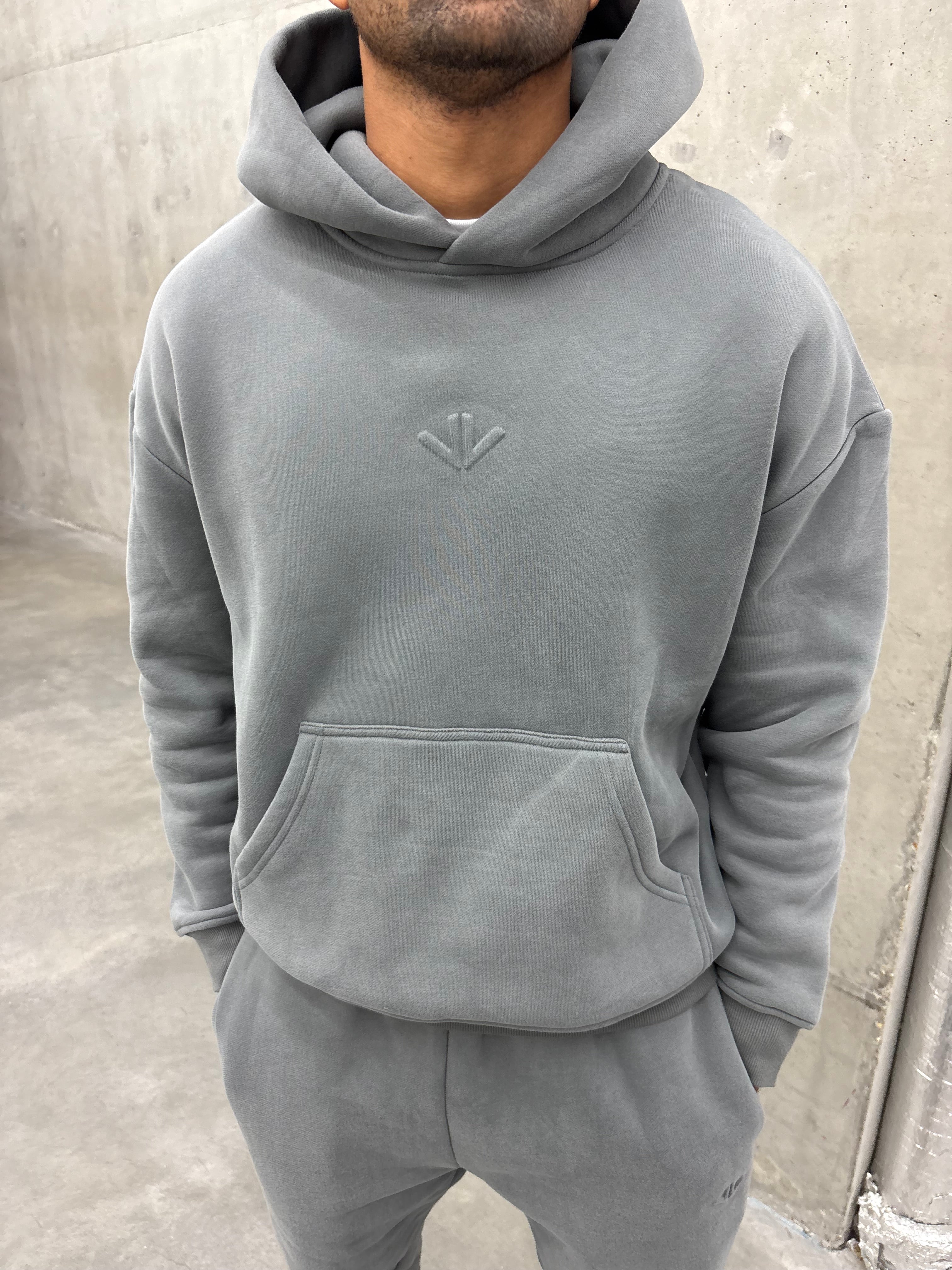 Dark Grey Polar Fleeced Hoodie