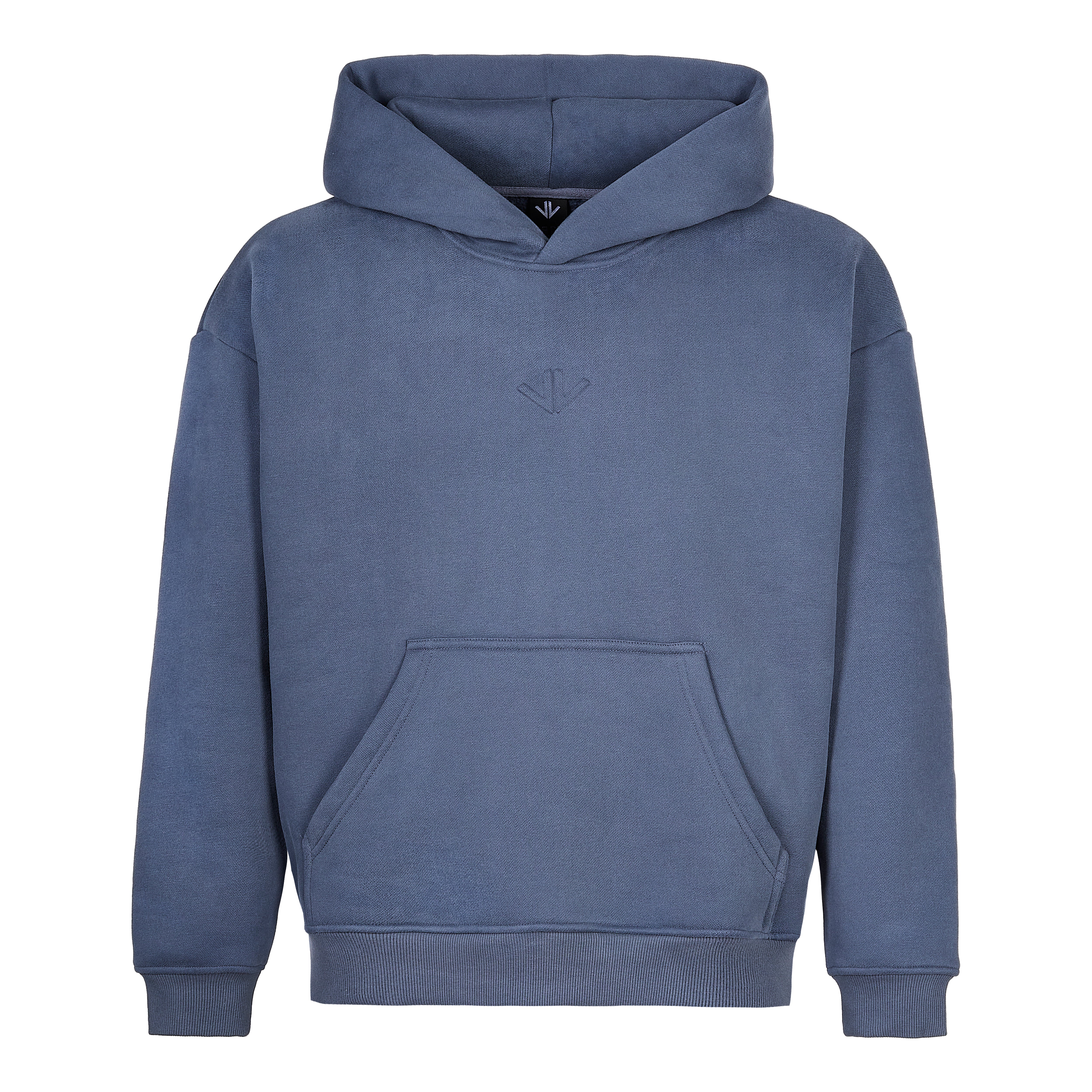 Smoke Blue Polar Fleeced Relaxed Hoody
