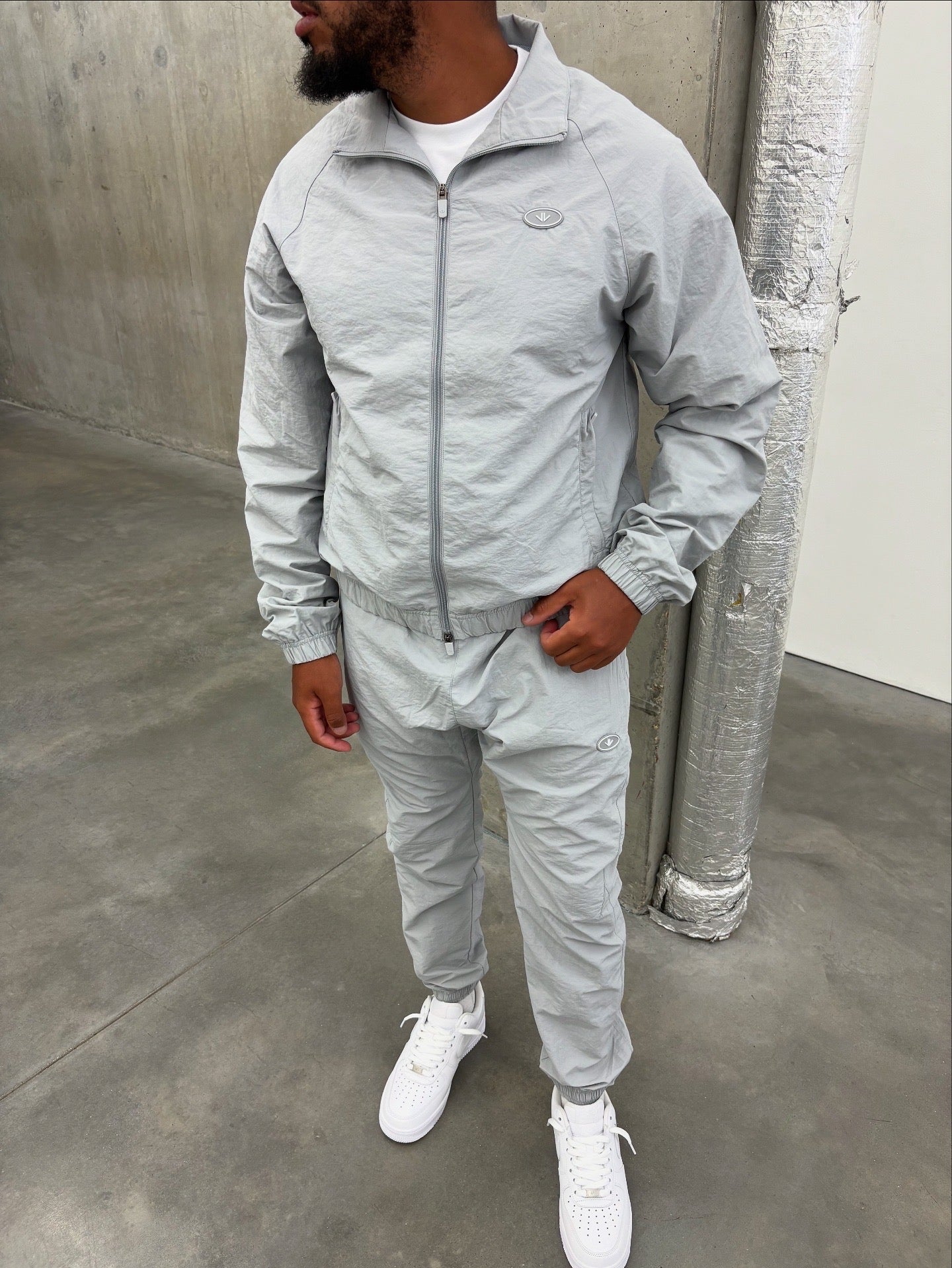 Grey Shell Suit Jacket