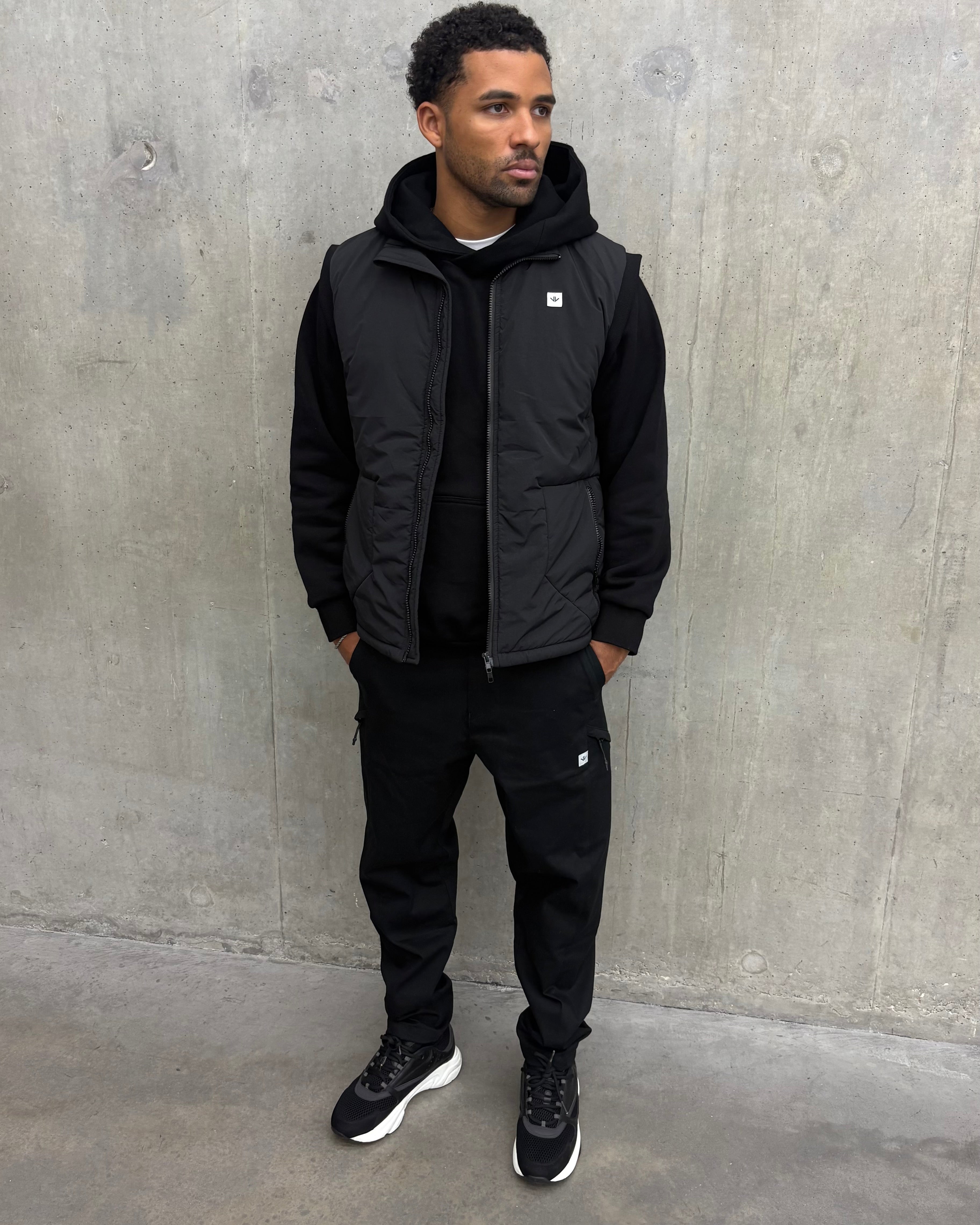 Black Core Nylon Gilet