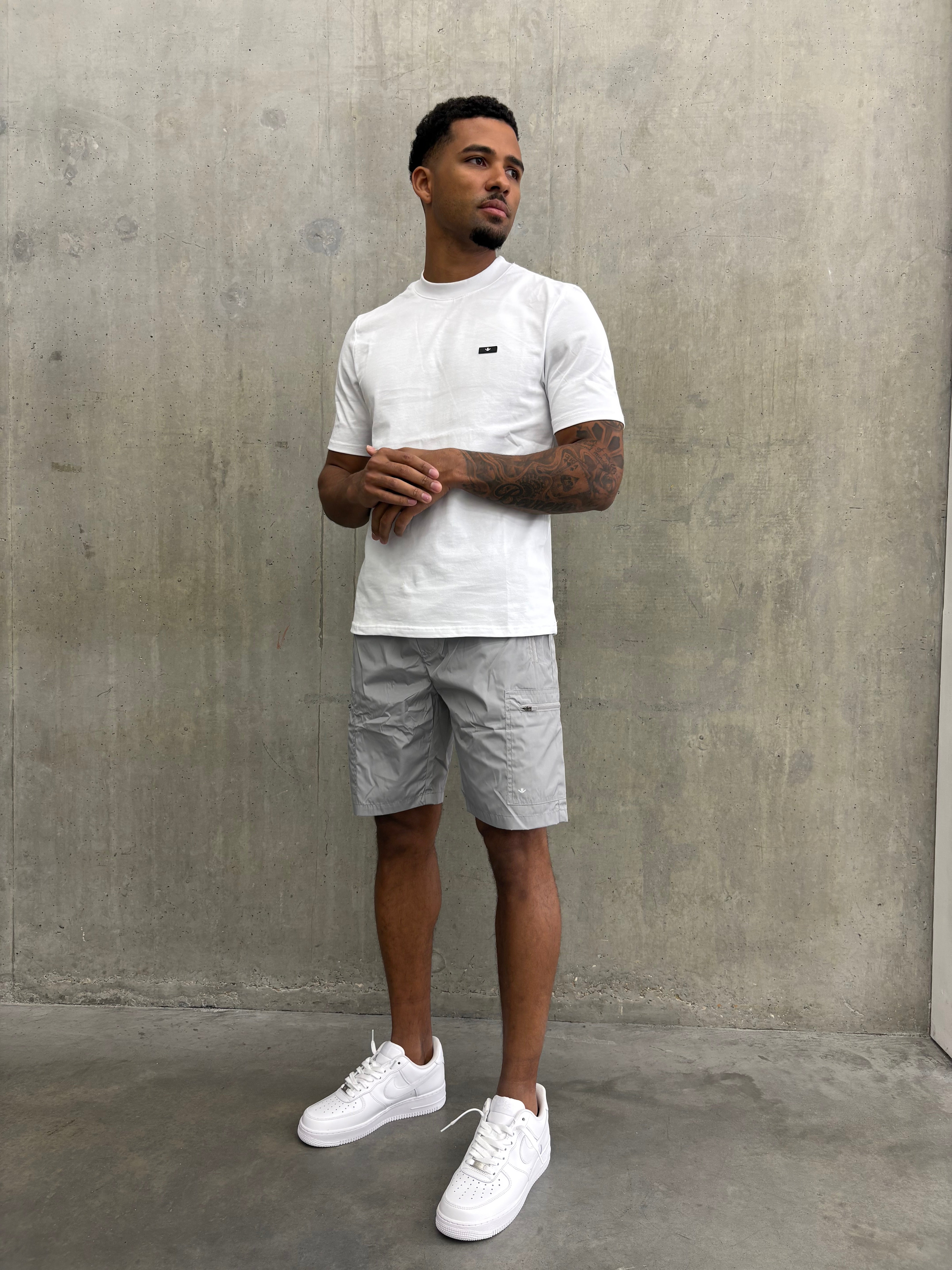 Light Grey Combat Shorts