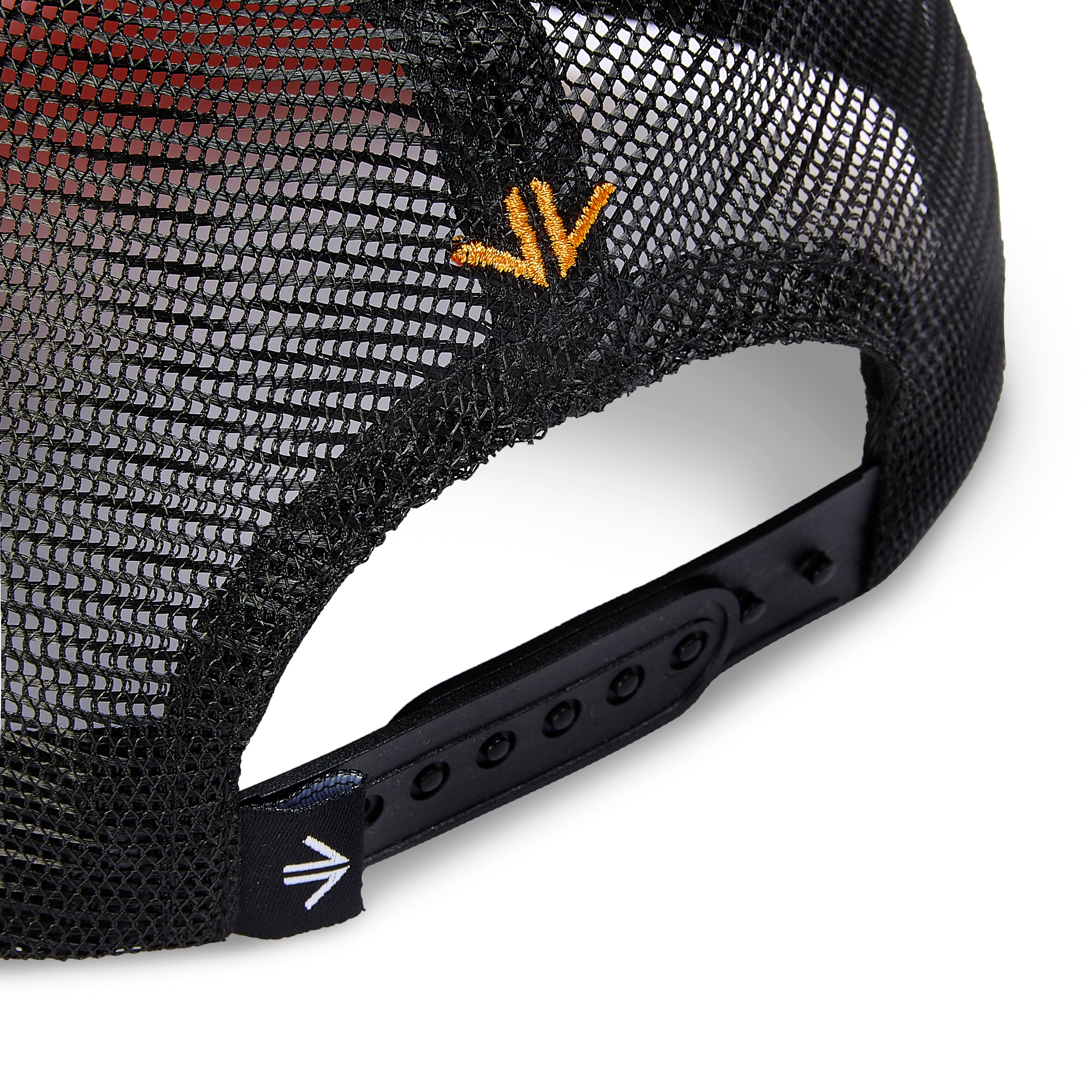 Black Orange Logo Trucker Cap