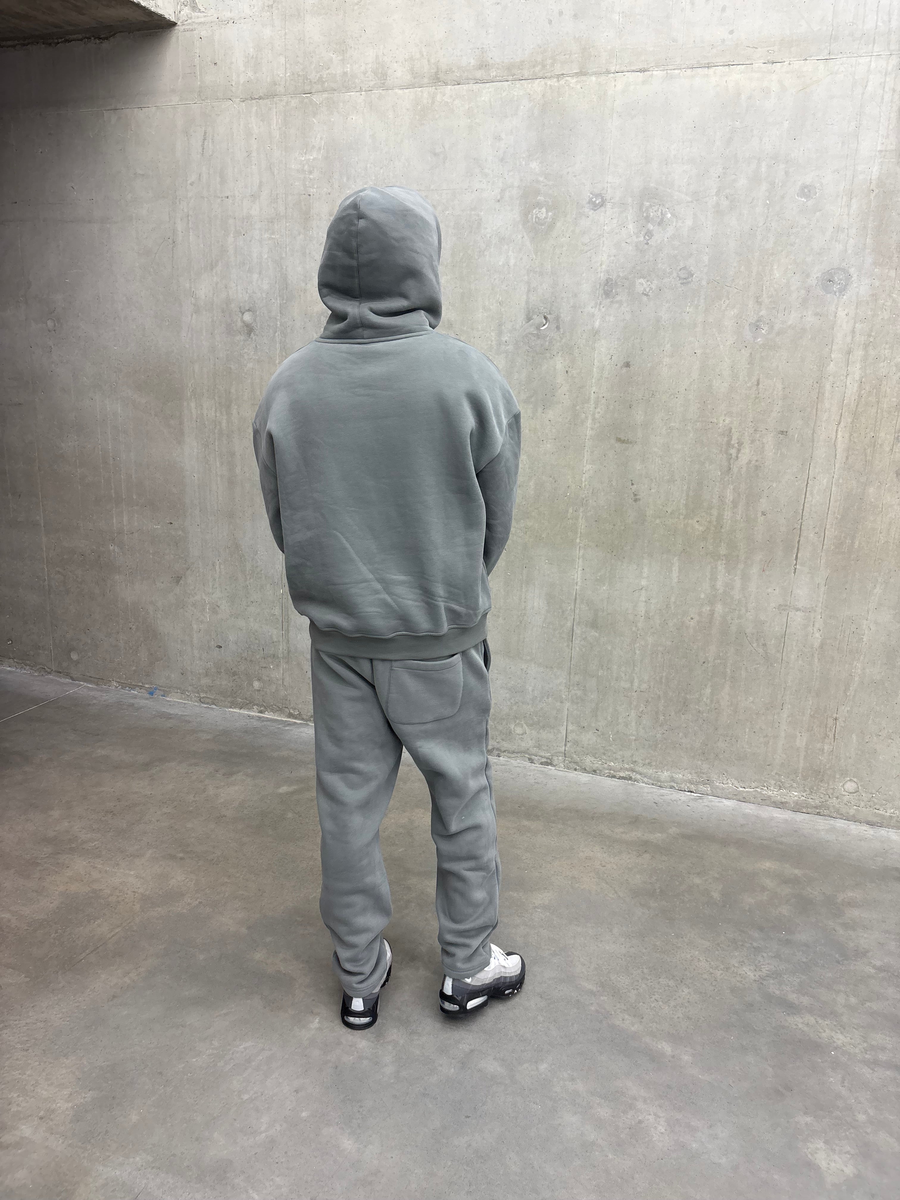 Relaxed Dark Grey Fleeced Joggers