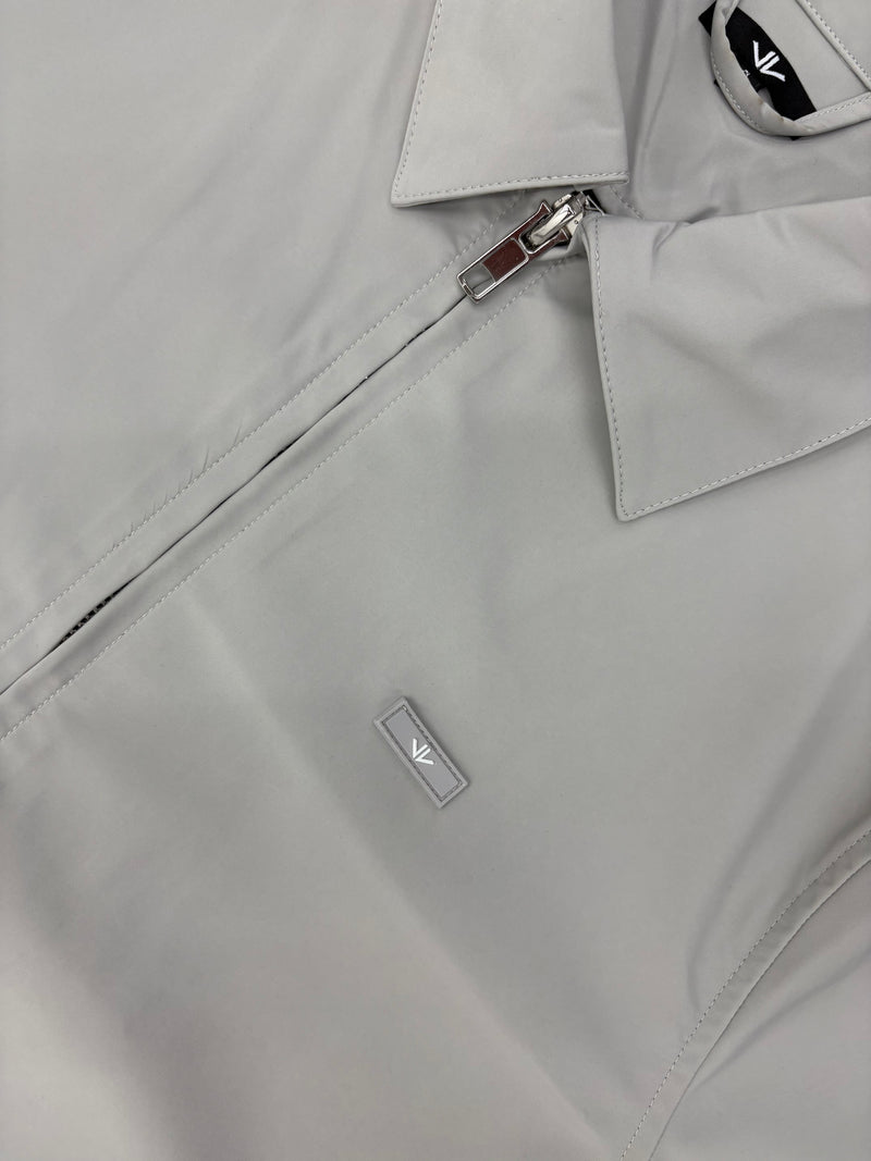 Light Grey Lux Zipped Jacket