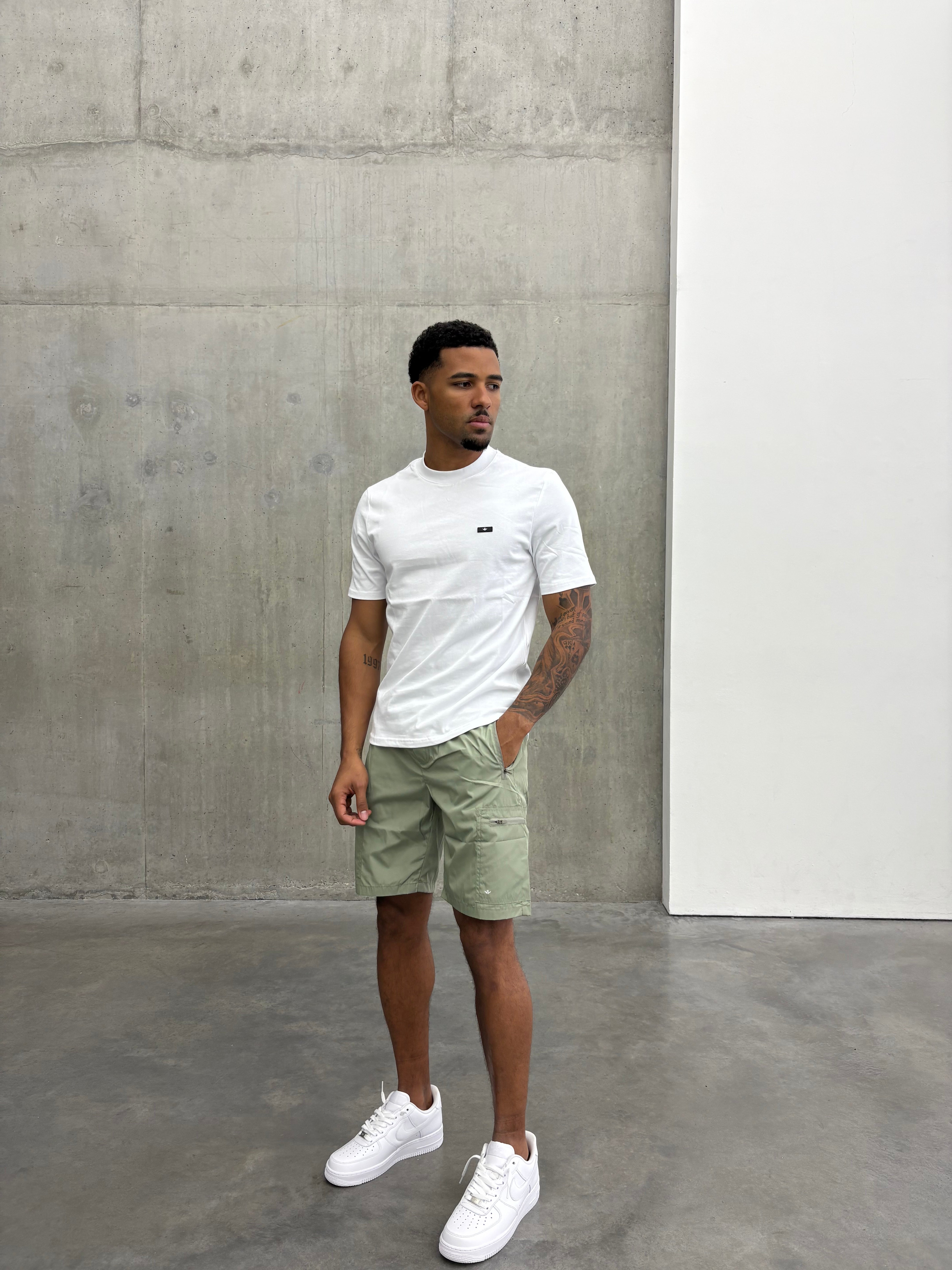 Sage Green Combat Shorts