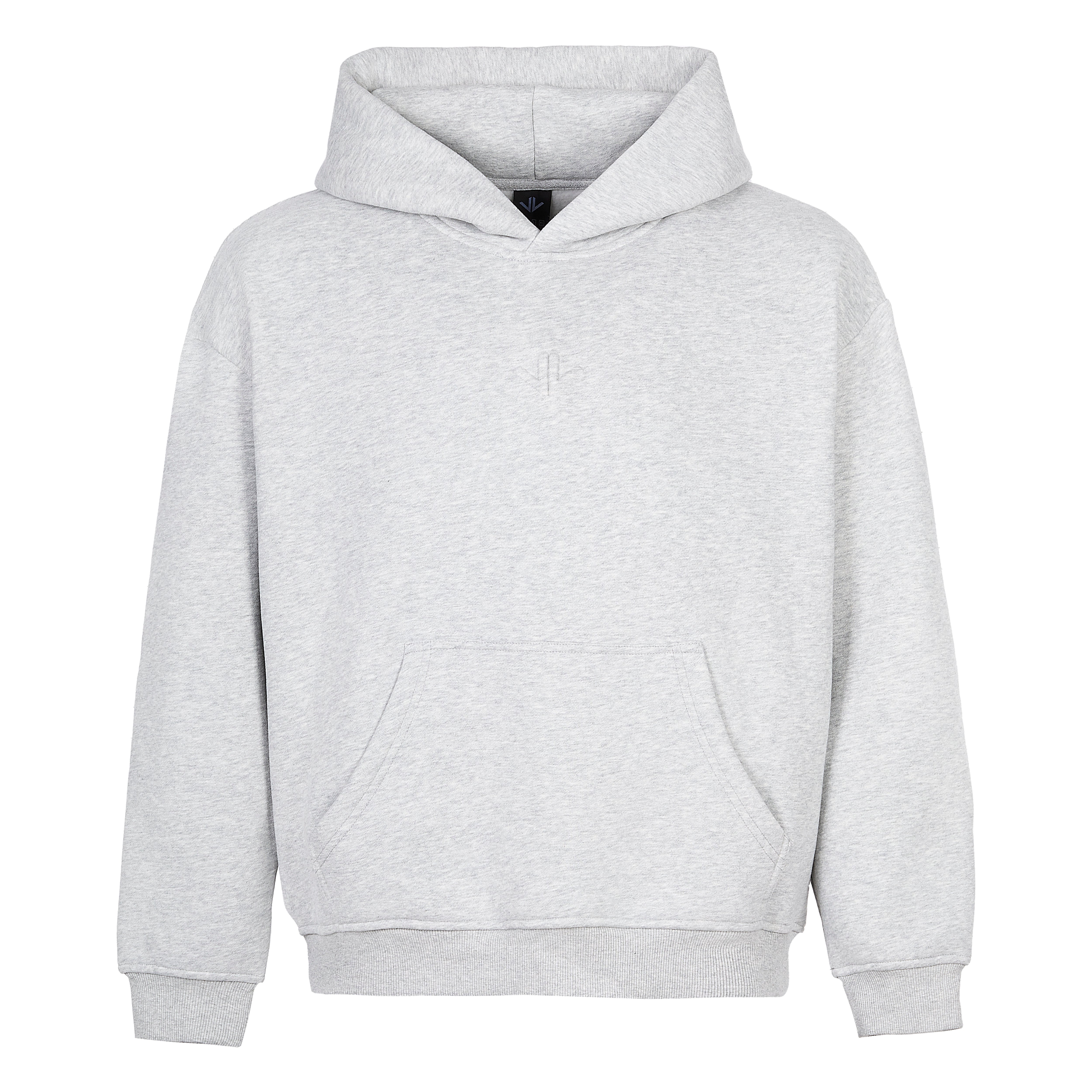 Marl Grey Polar Fleeced Relaxed Hoody