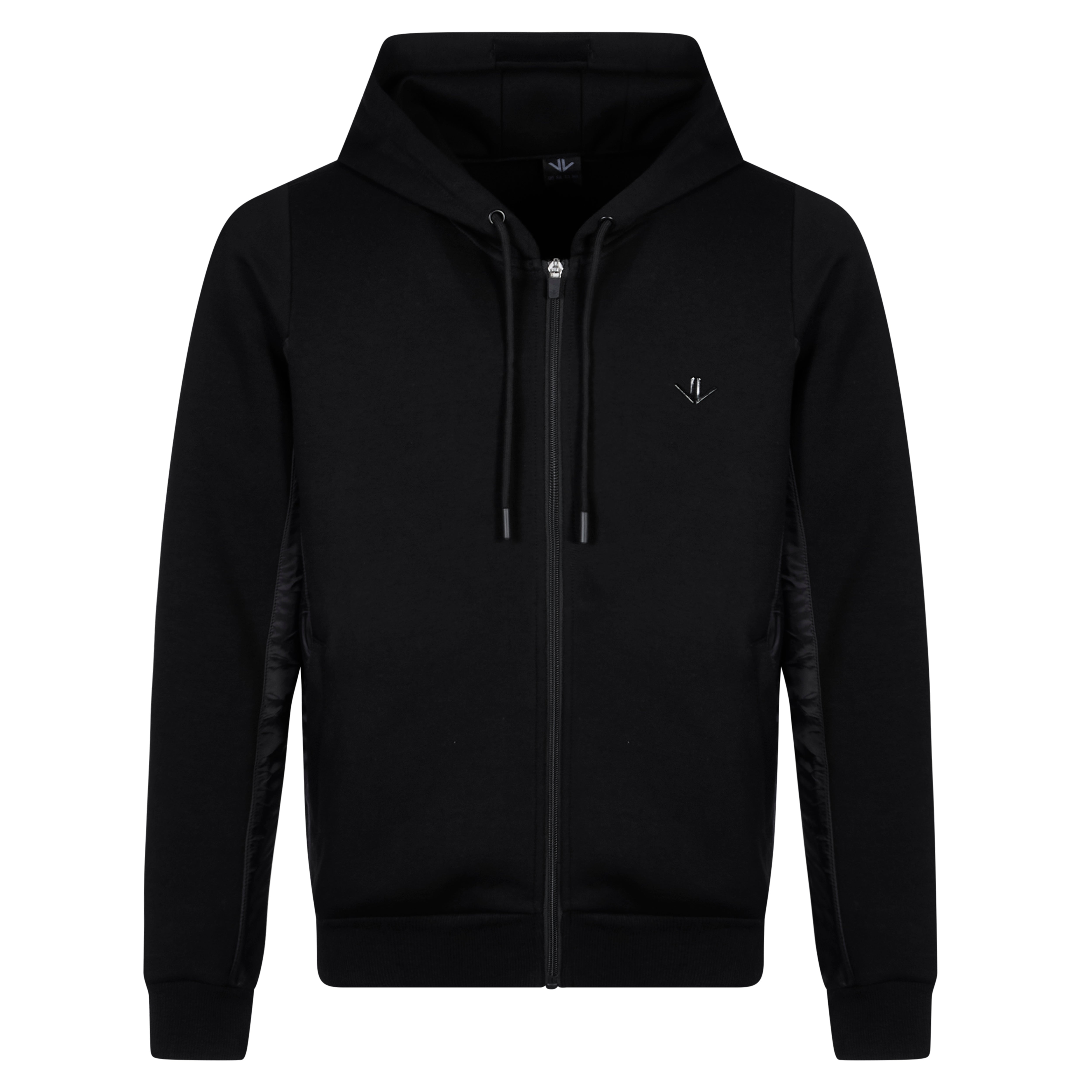 Black Tech Zipped Hoodie