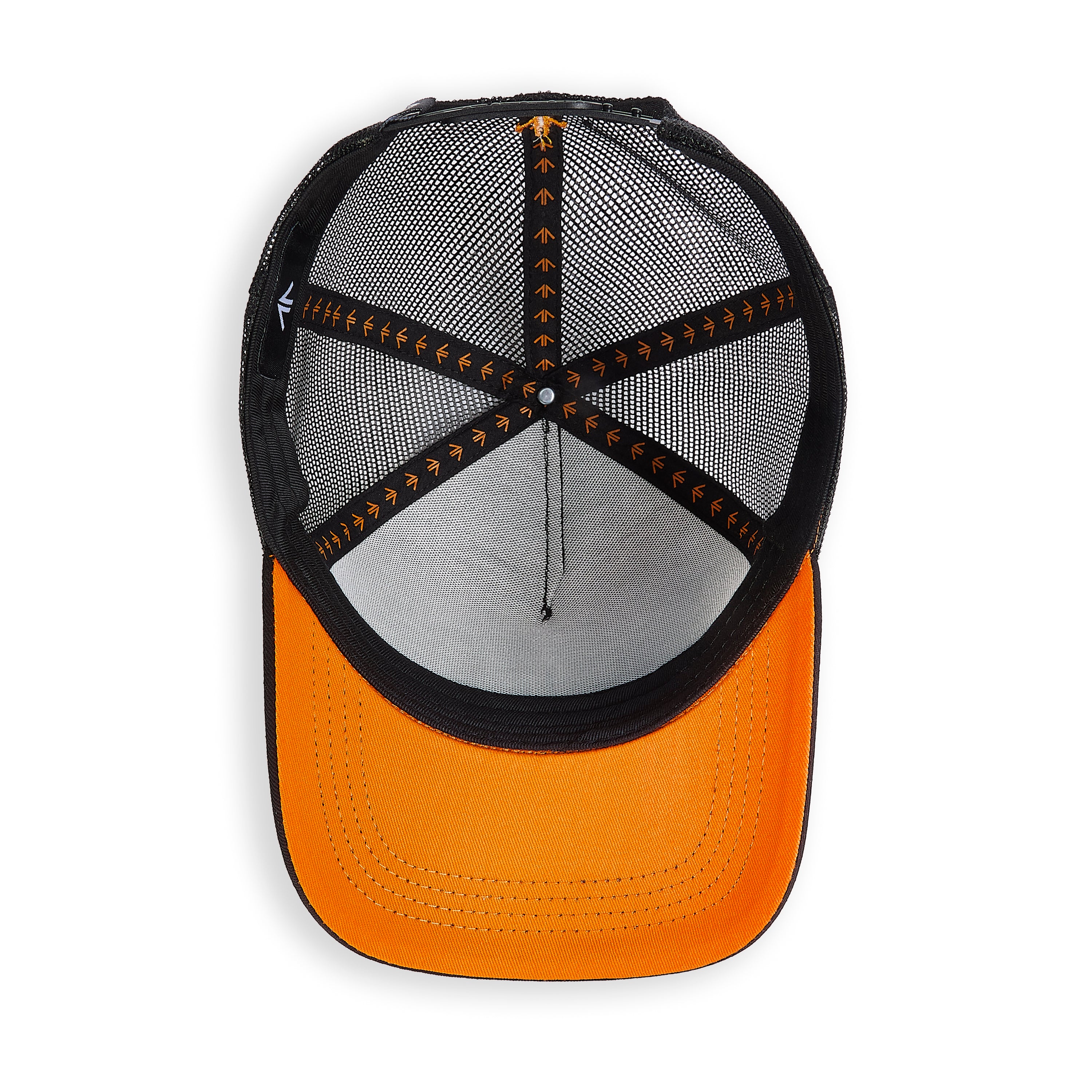 Black Orange Logo Trucker Cap