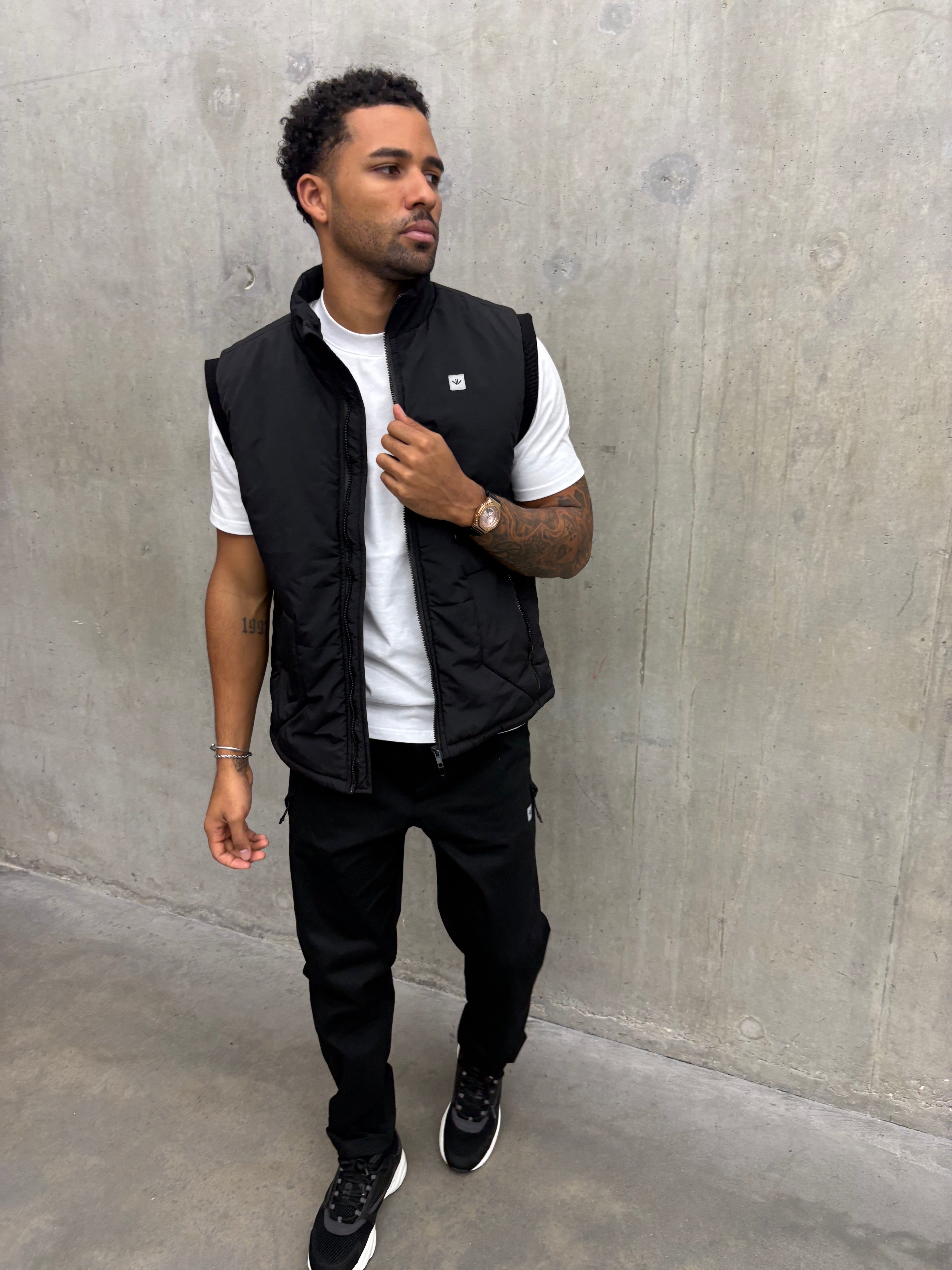 Black Core Nylon Gilet