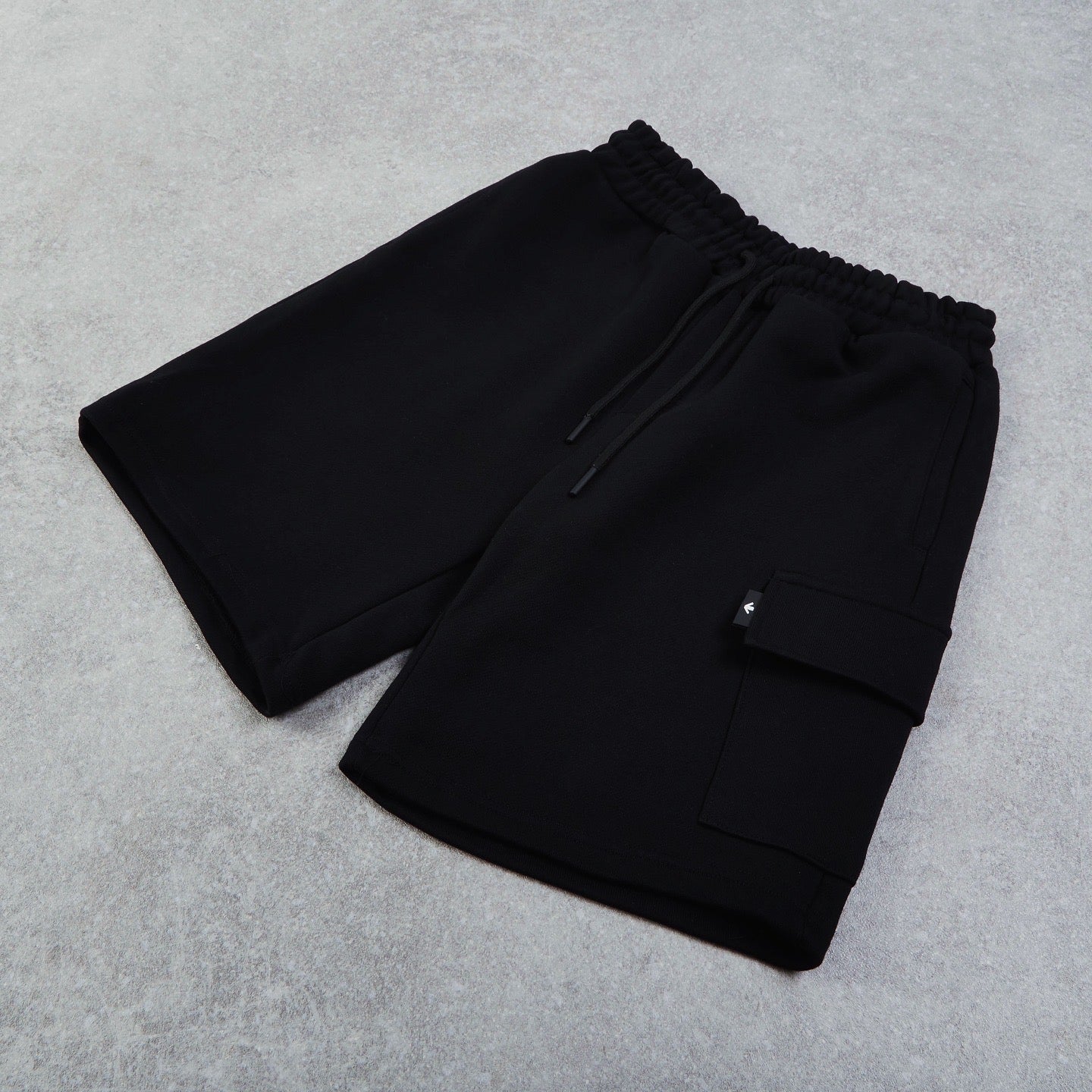 Black Cargo VV Badge Shorts