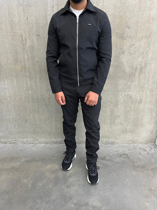 Black Lux Zipped VV Jacket